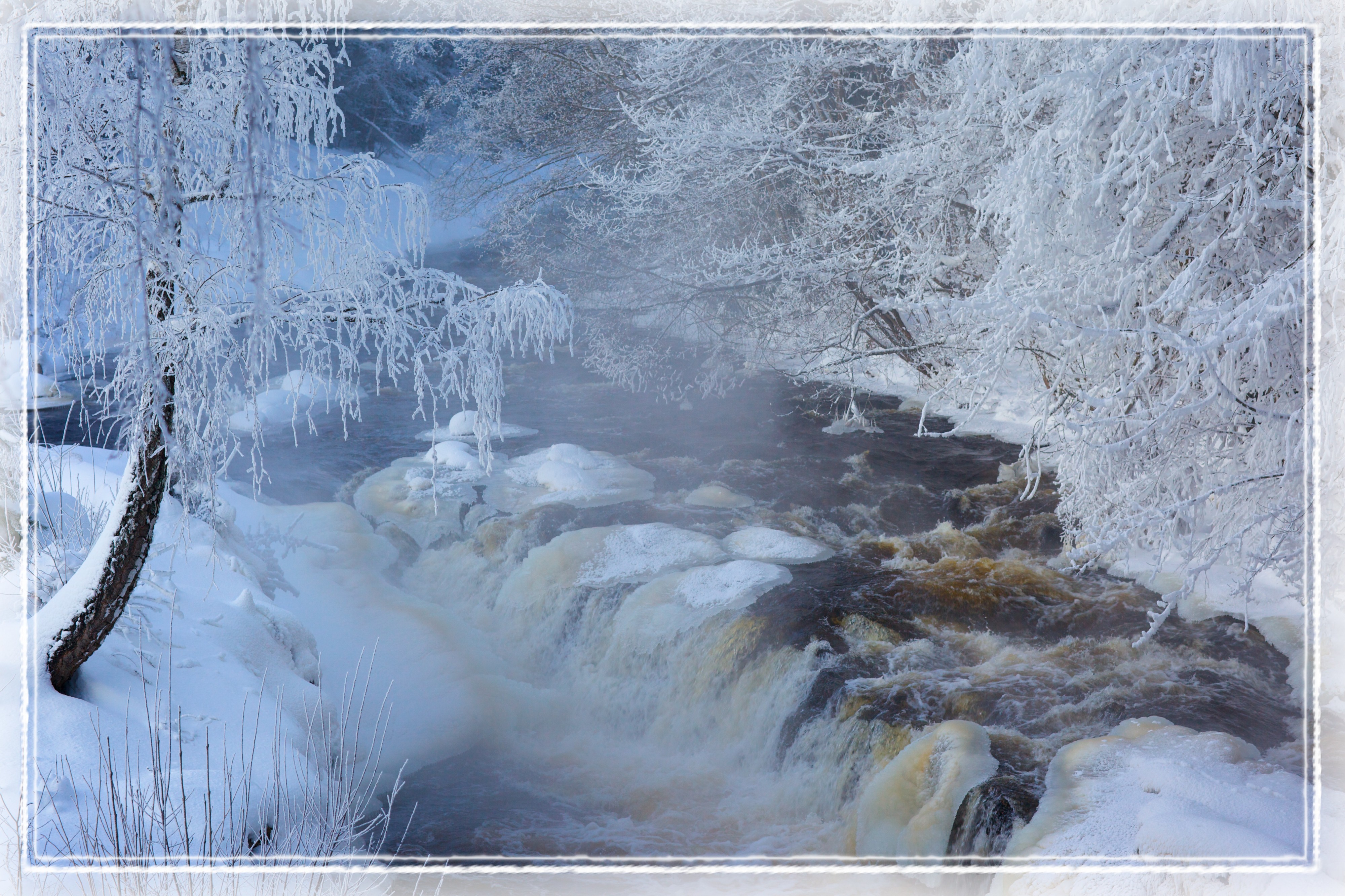 Frozen river in Telemark
