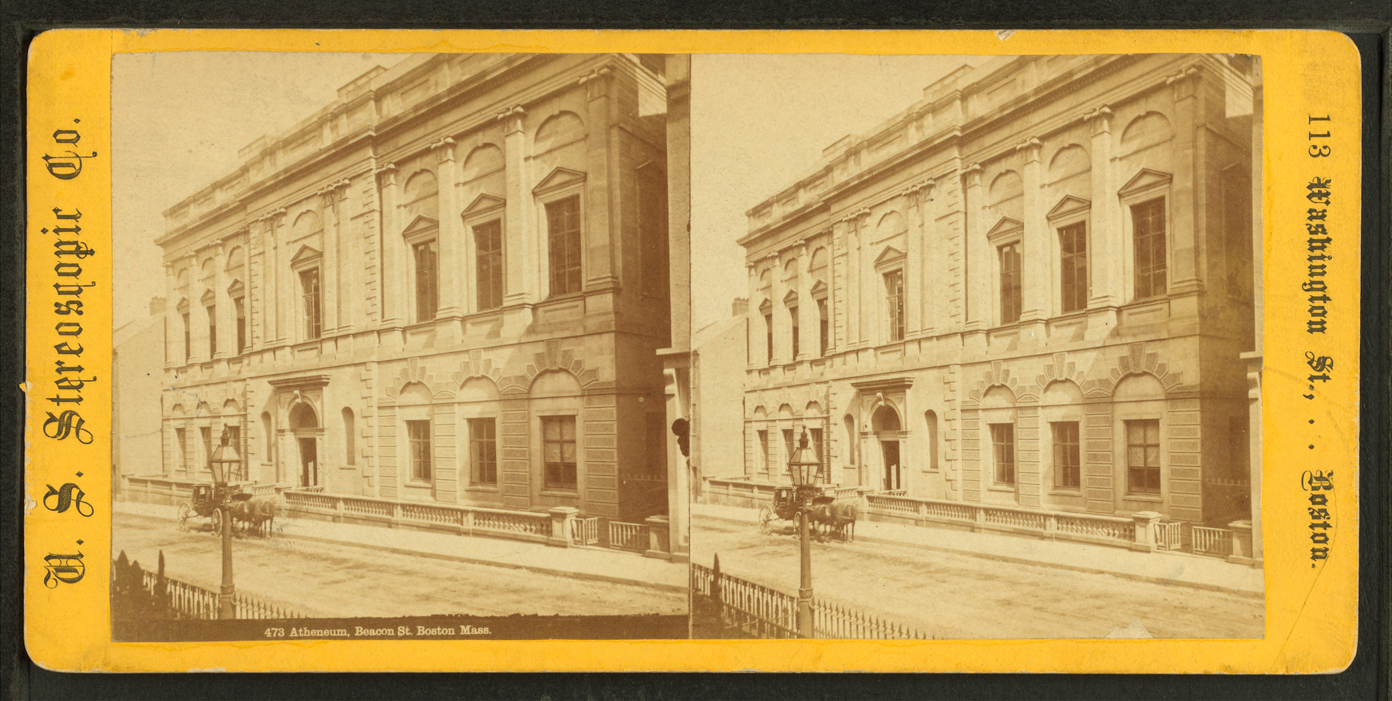 Atheneum, Beacon St., Boston, Mass, by U.S. Stereoscopic Co.
