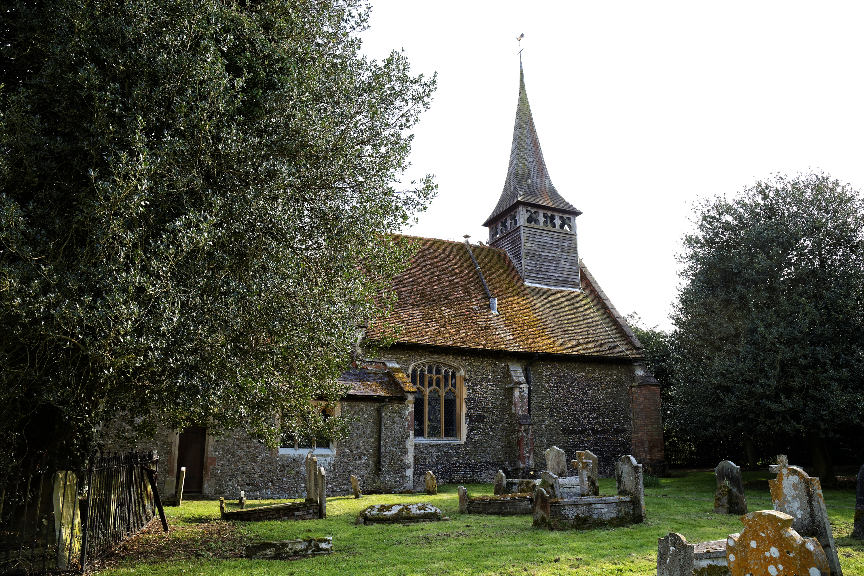 Church of St Mary and St Christopher, Panfield - churchyard north