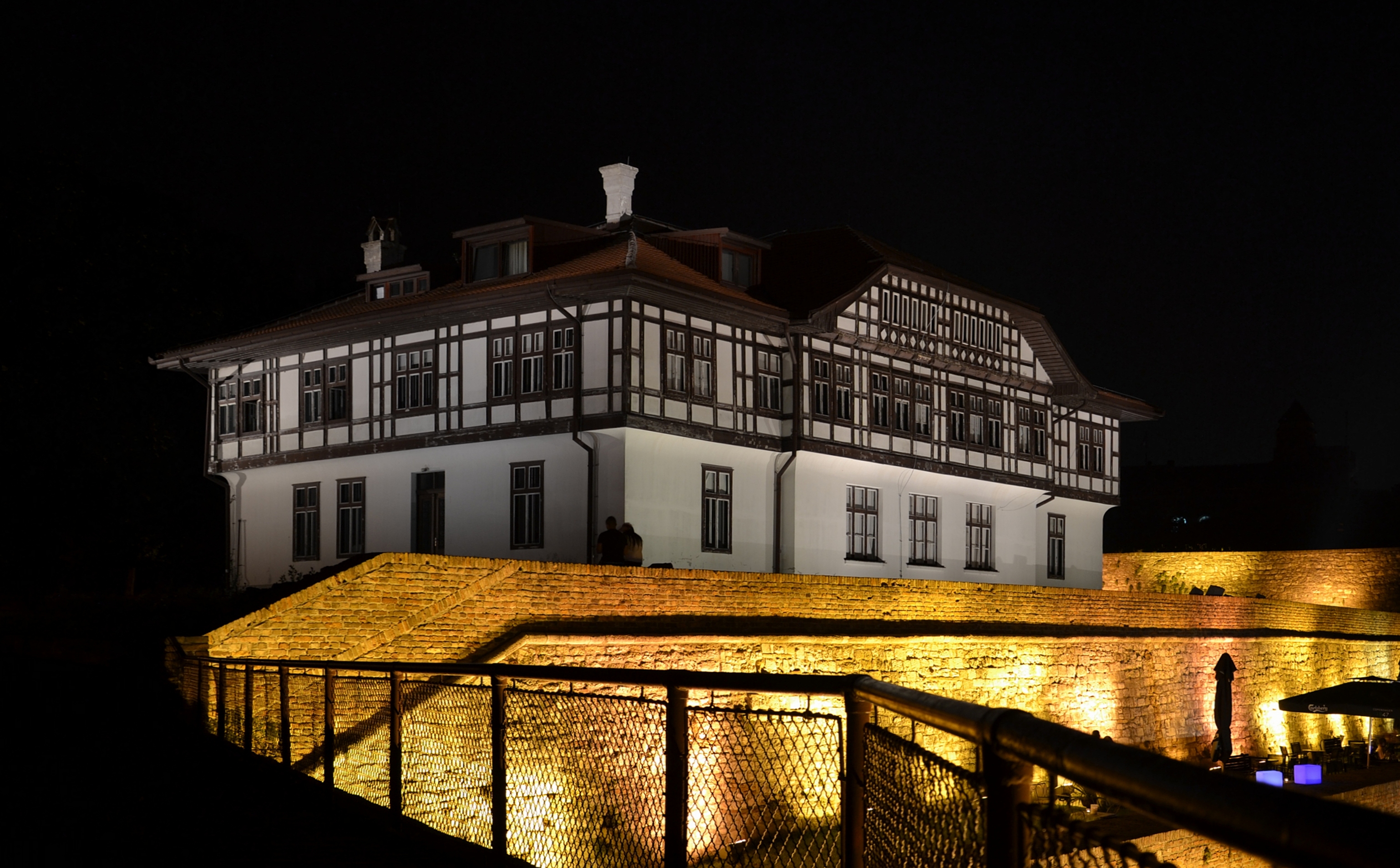 Cultural Heritage Preservation Institute of Belgrade by night