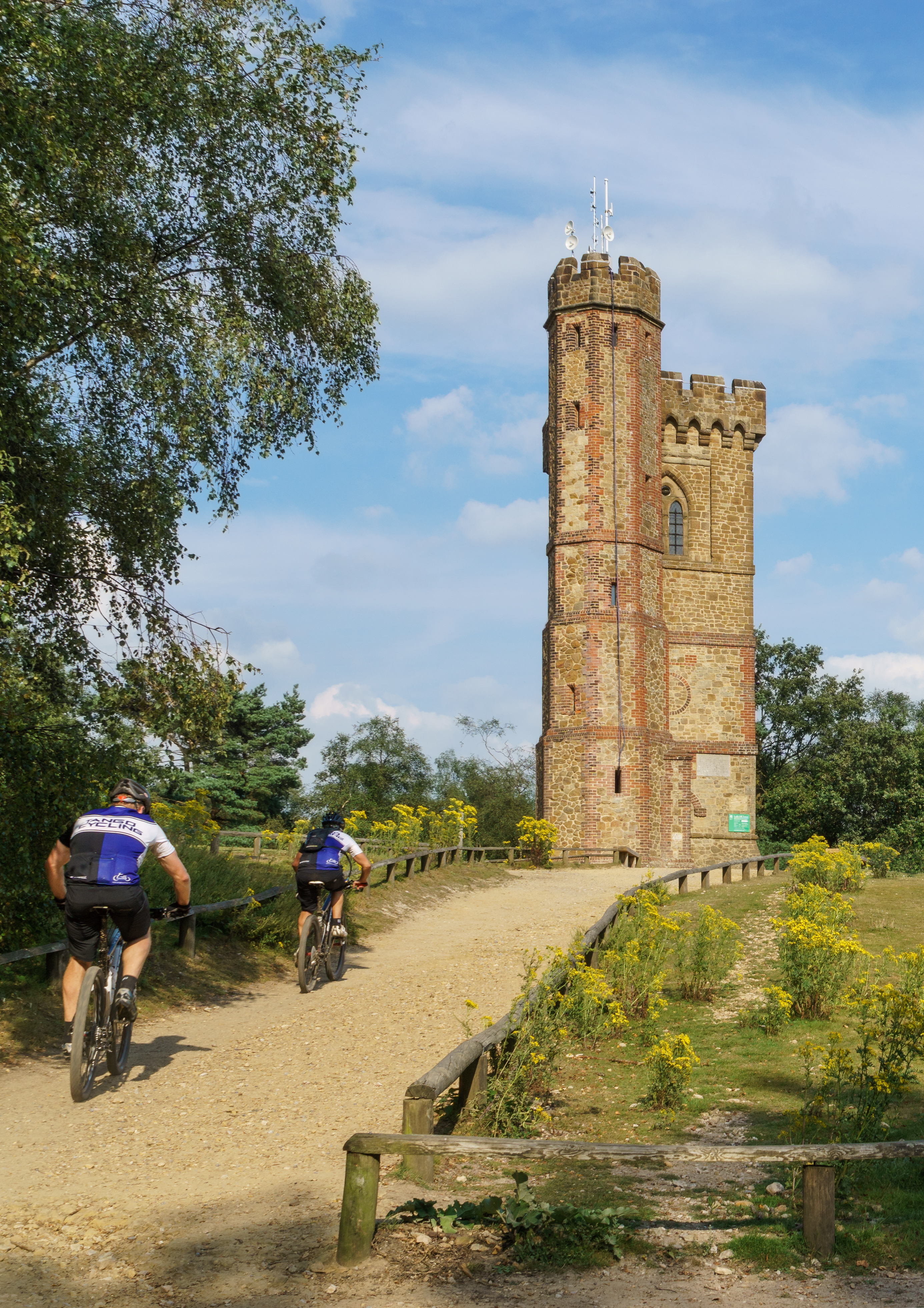 Cycling up Leith Hill