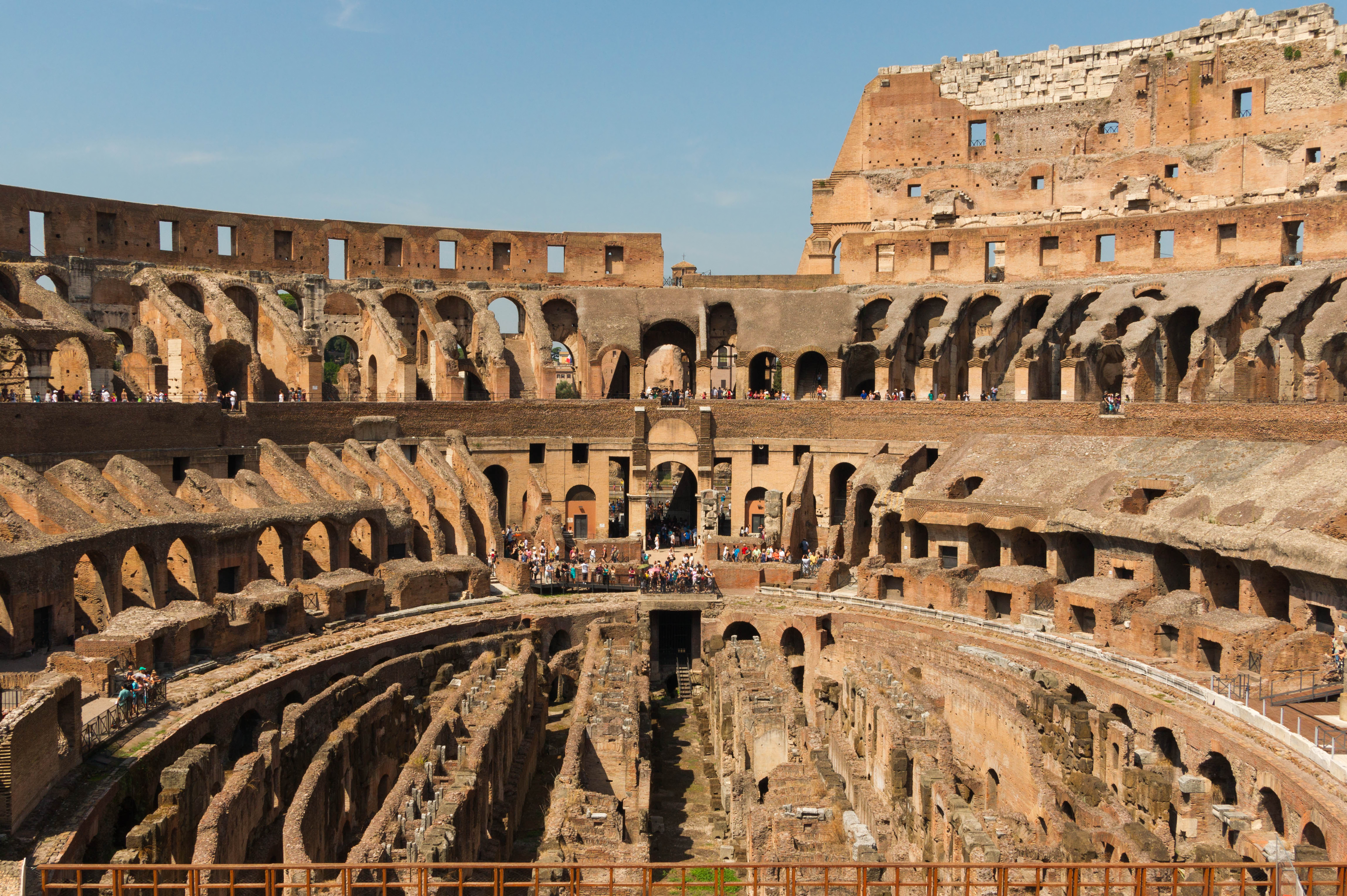 Inside length Colosseo Rome Italy