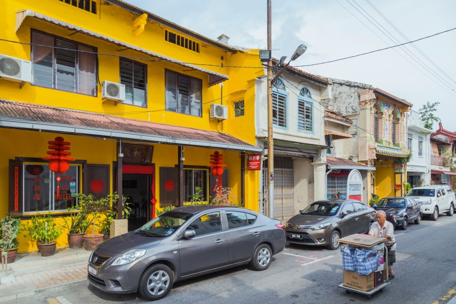2016 Malakka, Stare domy na Jalan Tokong (ulicy świątyni)