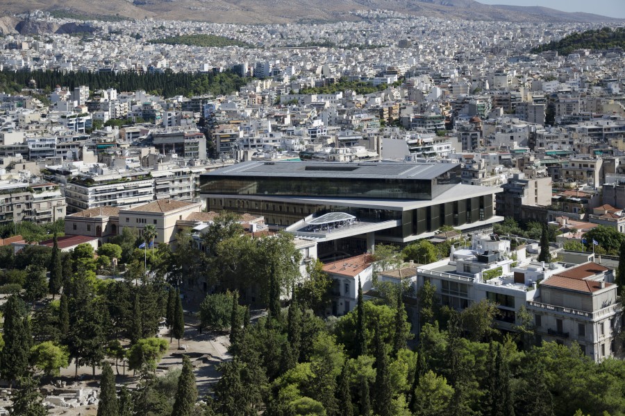 Acropolis museum seen from Acropolis 2017