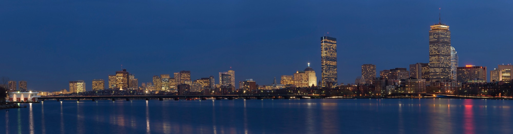 Boston Skyline Panorama Dusk Edit 1