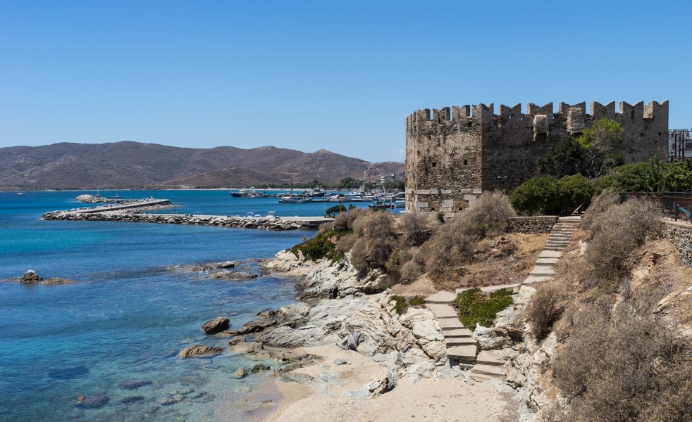Bourtzi castle harbour Karystos Euboea Greece