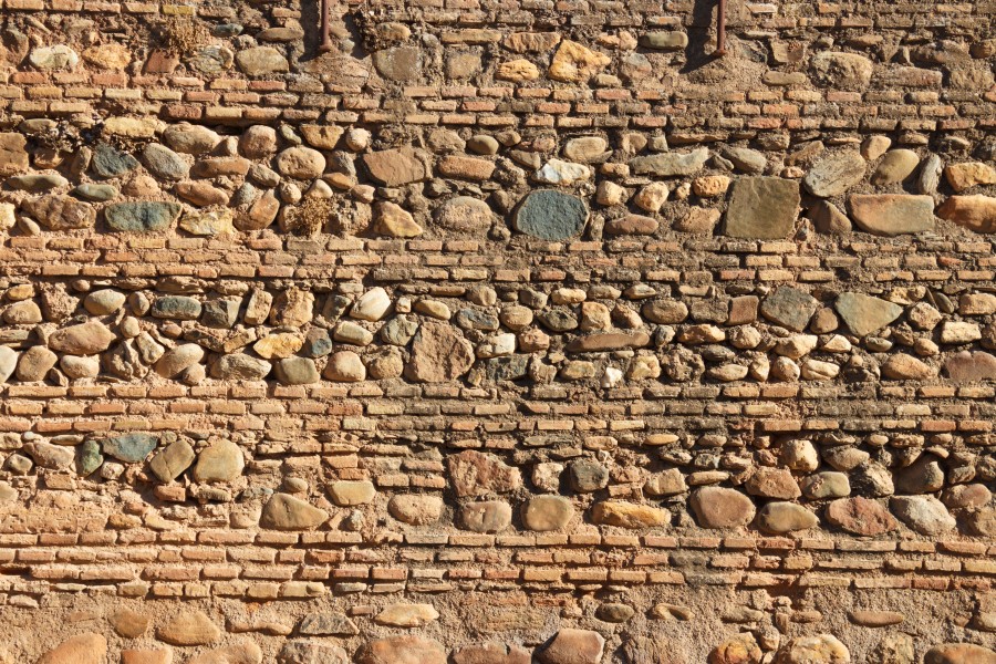 Detail of wall inside Alcazaba in the Alhambra 2014-08-06