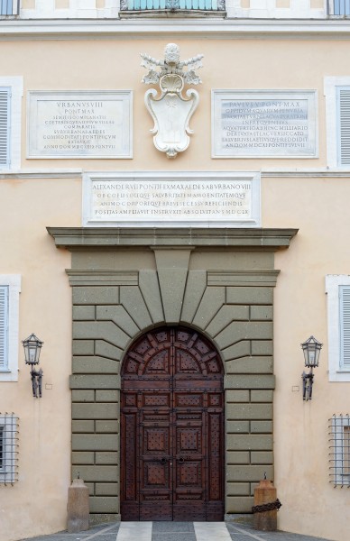 Door and plates of Pontifical Palace (Castel Gandolfo)