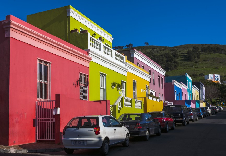 E side of Wale Street above Van Heulen Street in Bo-Kaap, Cape Town