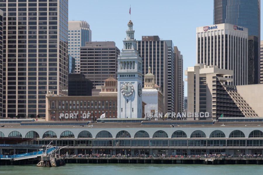 Ferry Building clock tower as seen from the North