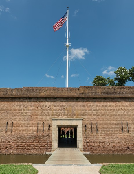 Fort Pulaski, West view of Entrance 20160705 1