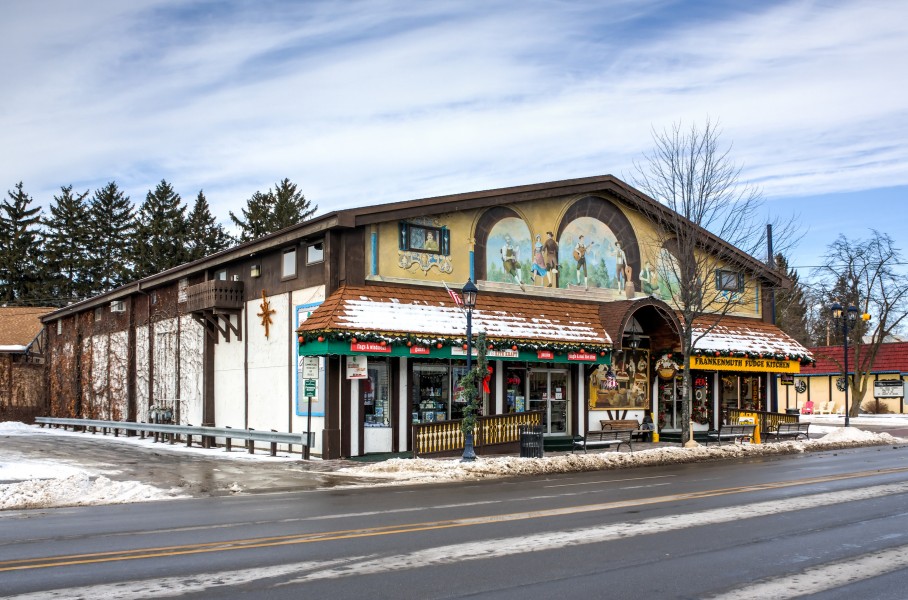 Fudge and kite store, Frankenmuth, Michigan, 2015-01-11