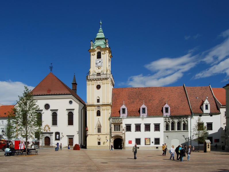 Hauptplatz Altes Rathaus Bratislava September 2016