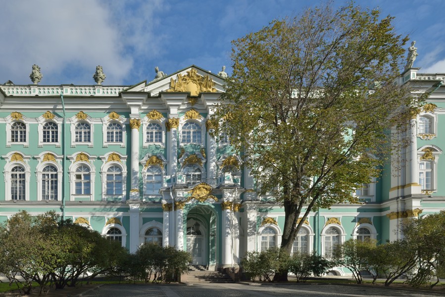 Hermitage West facade Saint Petersburg central wing