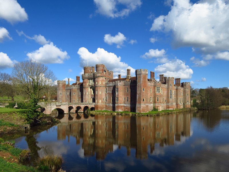 Herstmonceux Castle with moat