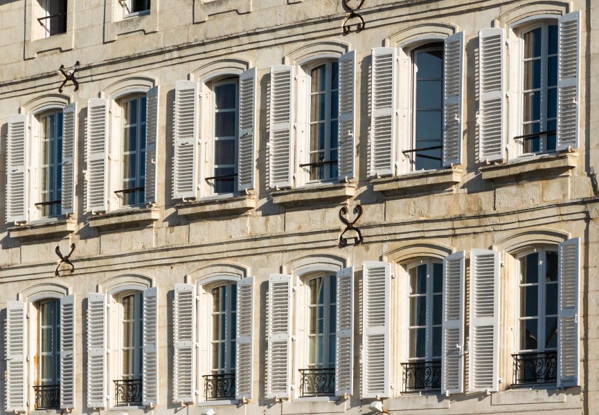 House Nicolas Baudin, windows, Saint-Martin-de-Ré, Ré island, Charente-Maritime