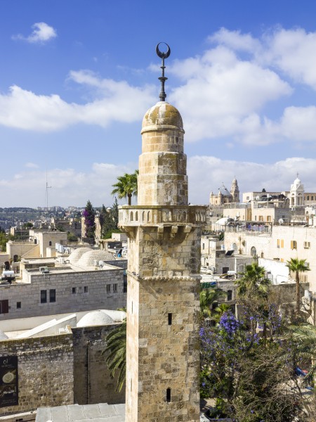 ISR-2015-Jerusalem-Sidna Omar mosque-minaret