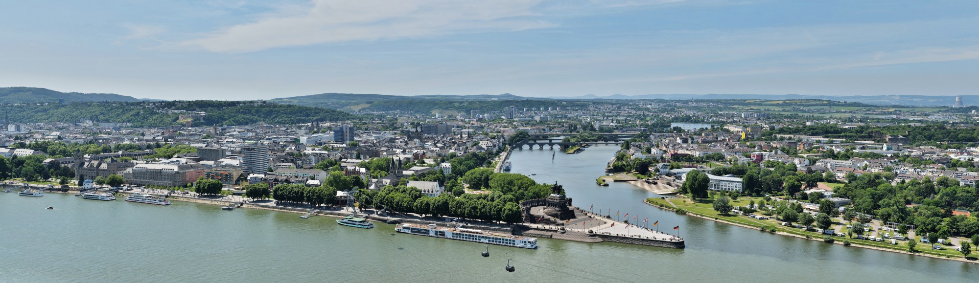 Koblenz - Panorama von Festung Ehrenbreitstein