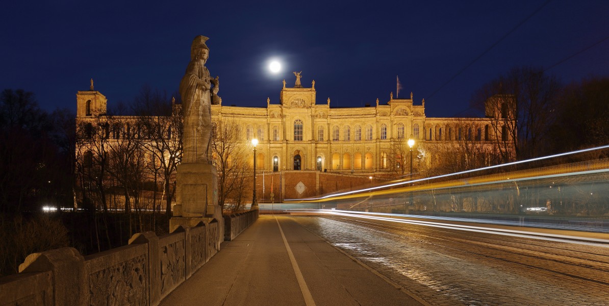 Maximilianeum Munich at Night, March 2018