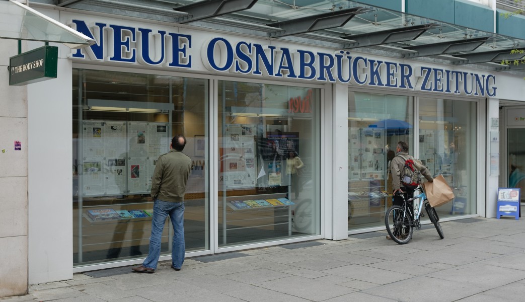 Neue Osnabrücker Zeitung Aushang Fußgängerzone (2009)
