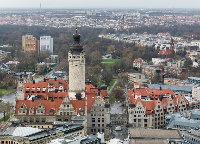 Neues Rathaus Leipzig von Panorama Tower 2013