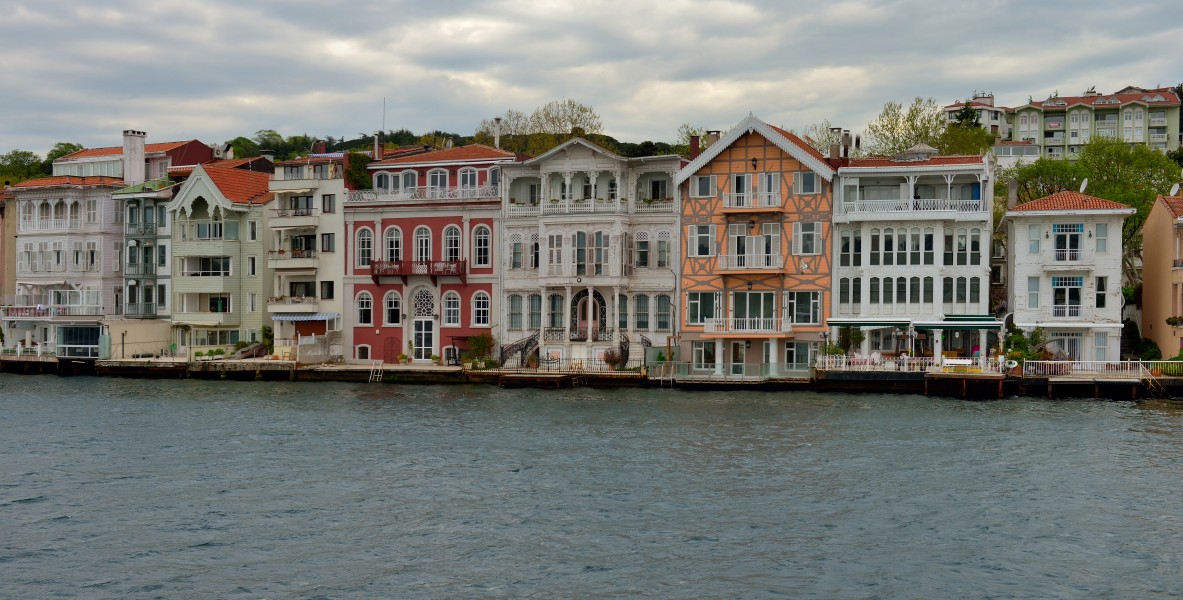 Old wooden housings on the Bosphorus