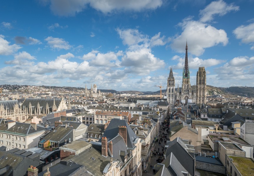 Overview of Rouen from Gros Horloge 140215 5