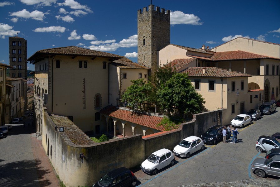 Petrarca’s house and Pretoria in Arezzo, Italy