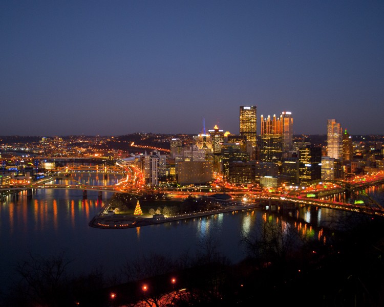 Pittsburgh night skyline