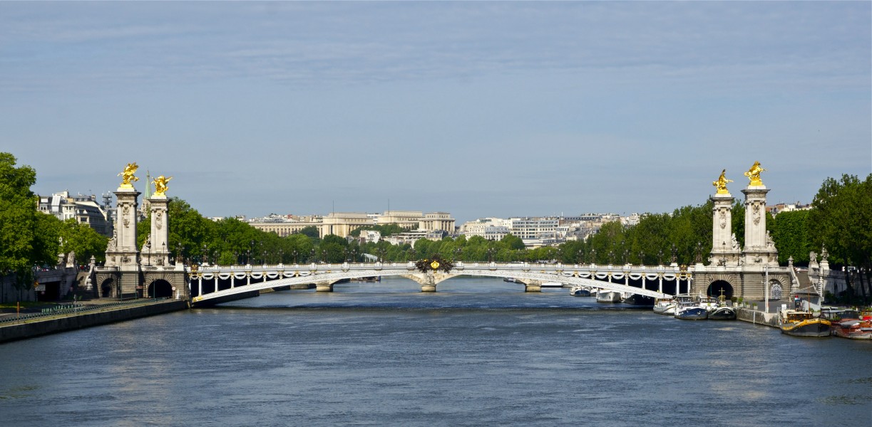 Pont Alexandre III depuis pont de la Concorde Paris