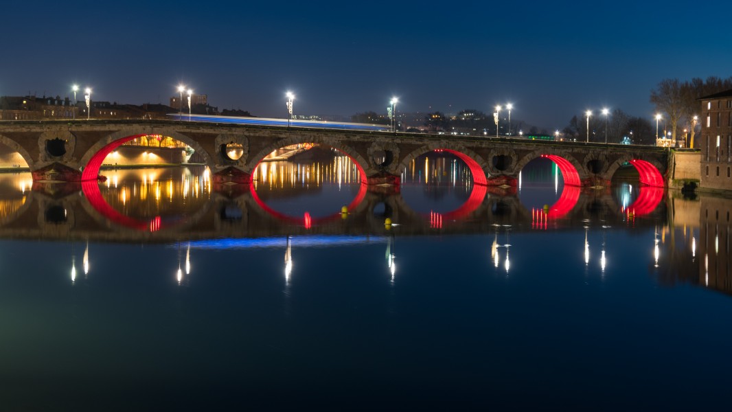 Pont Neuf de Toulouse - crépuscule hiver