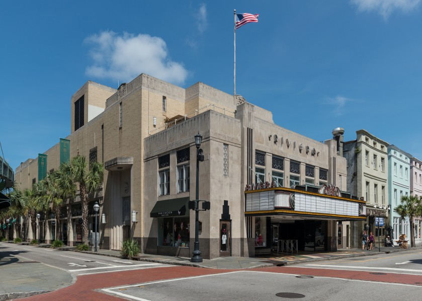 Riviera Theatre, Charleston SC, Southwest view 20160704 1