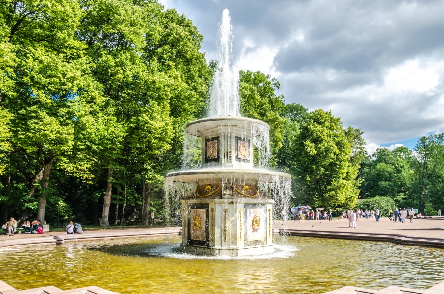 Roman fountain in the Lower Park of Peterhof