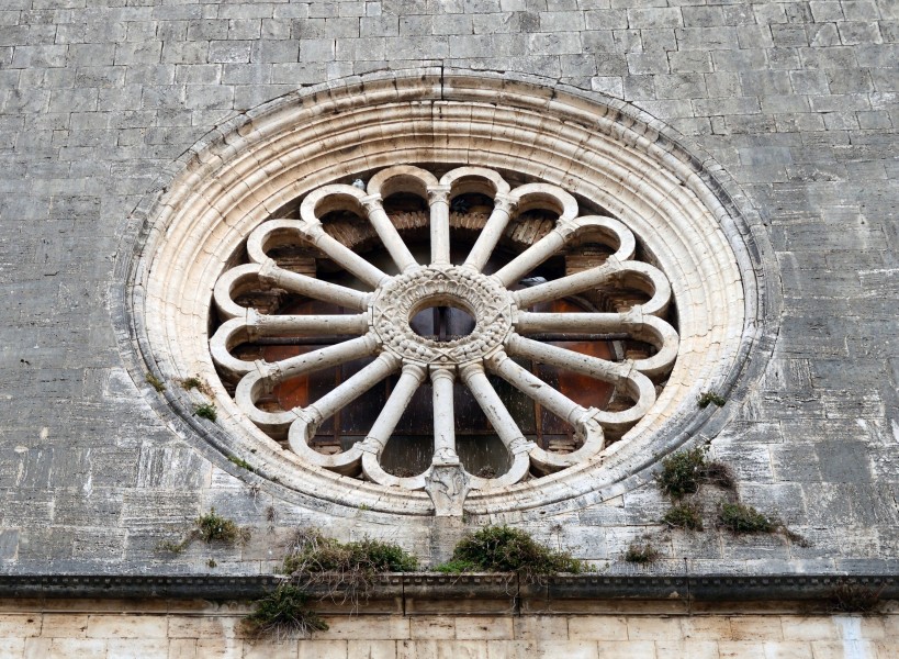 Rose window of St. Agostin in Amelia