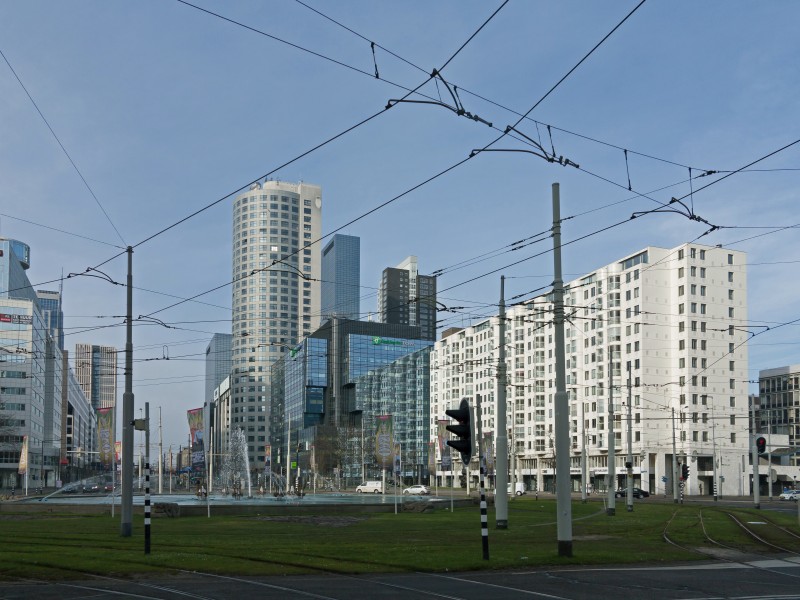 Rotterdam, het Hofplein met het zicht naar de Weena foto10 2016-02-28 09.47