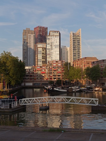 Rotterdam, loopbrug in Leuvehaven foto9 2015-08-02 20.29