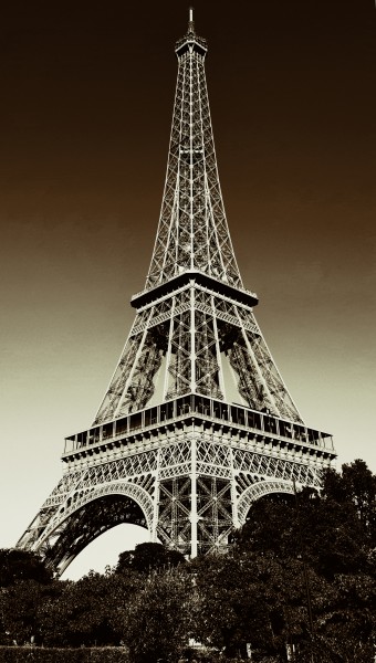 The Eiffel Tower in Sepia
