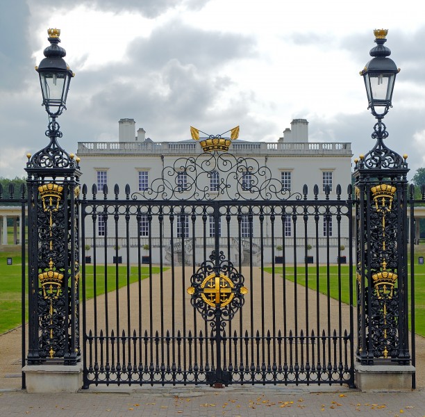 The gate in front of the Queen's House. Greenwich, UK
