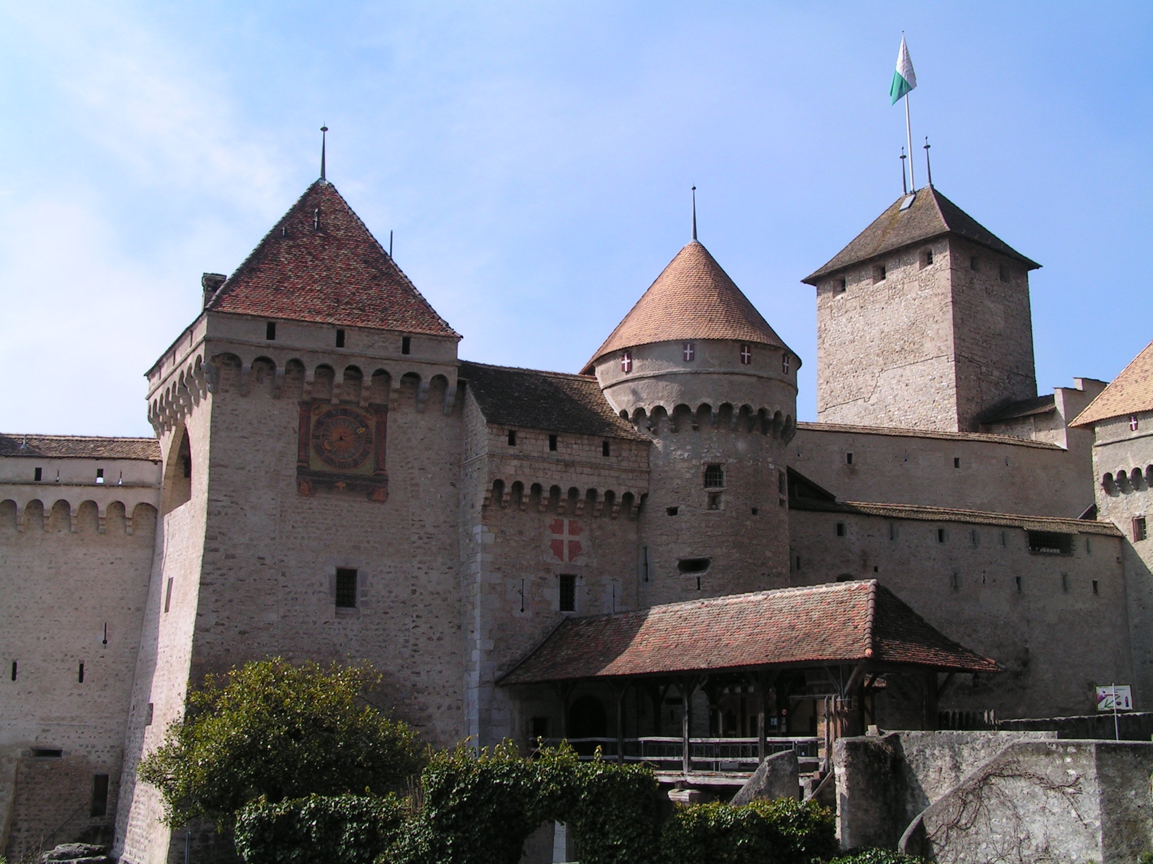 Schweiz Schloss Chillon Teilansicht2