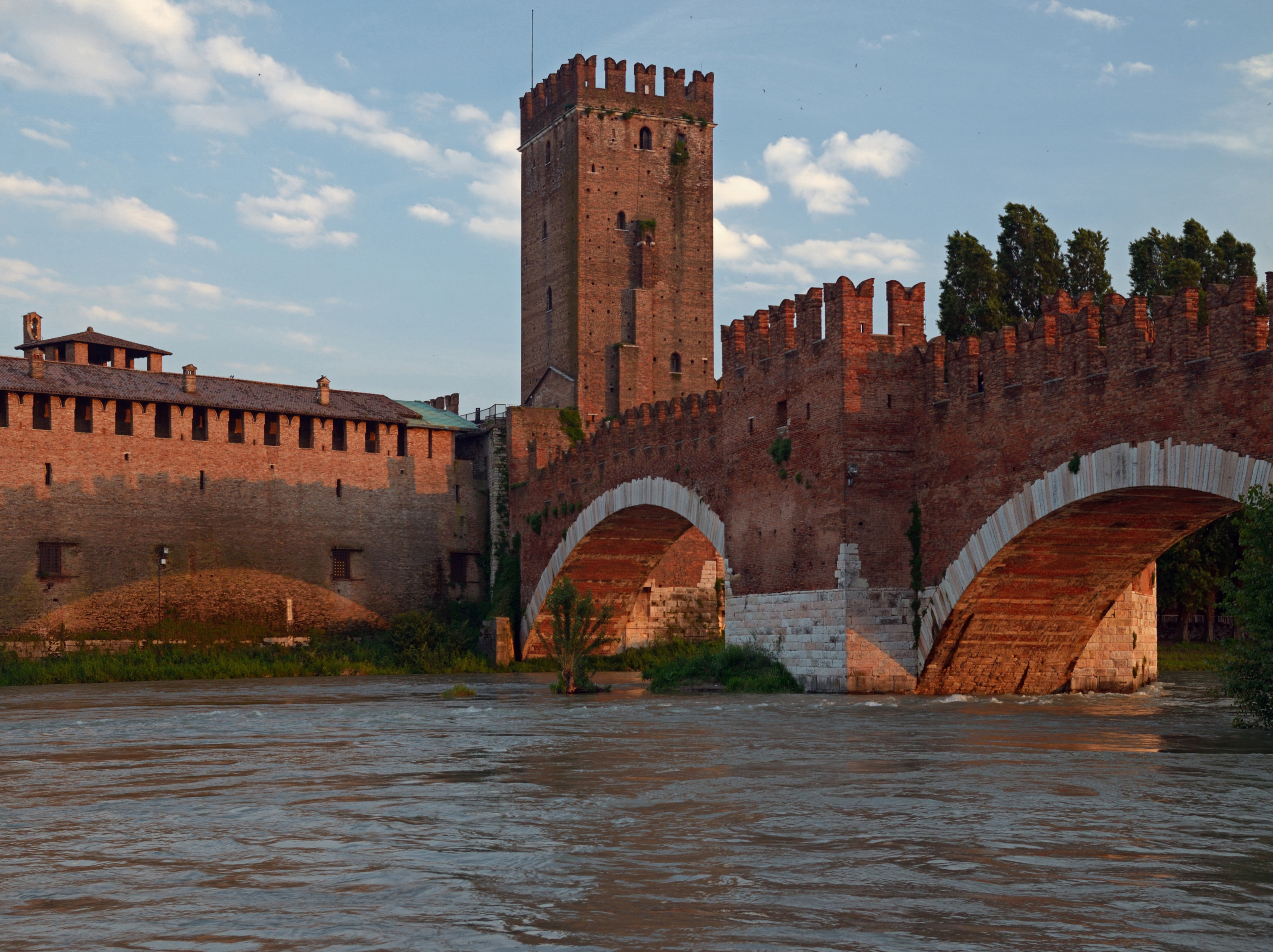 The Keep of Castelvecchio and Ponte Scaligero Verona Italy