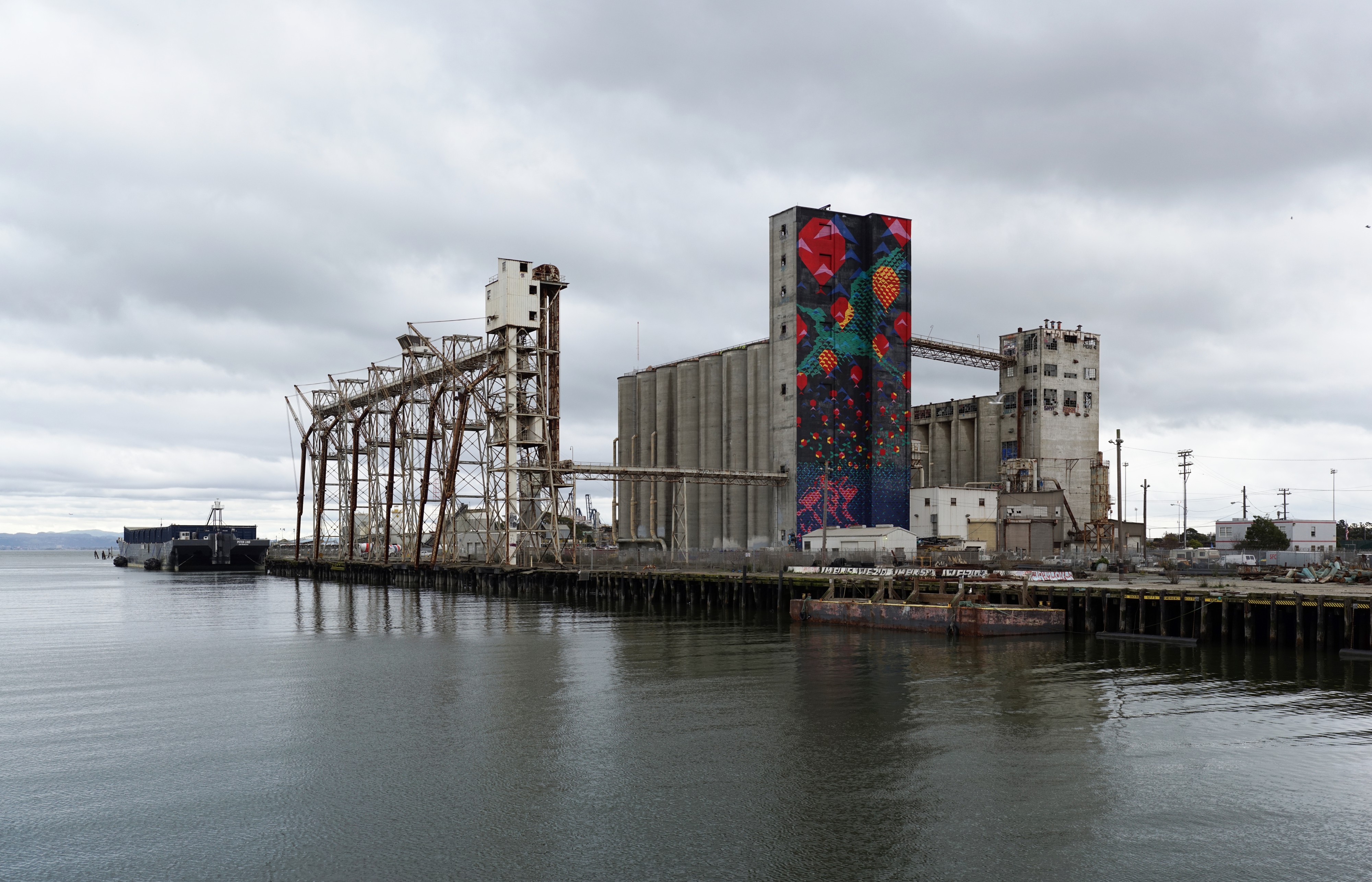 Abandoned grain silos at Pier 90, San Francisco
