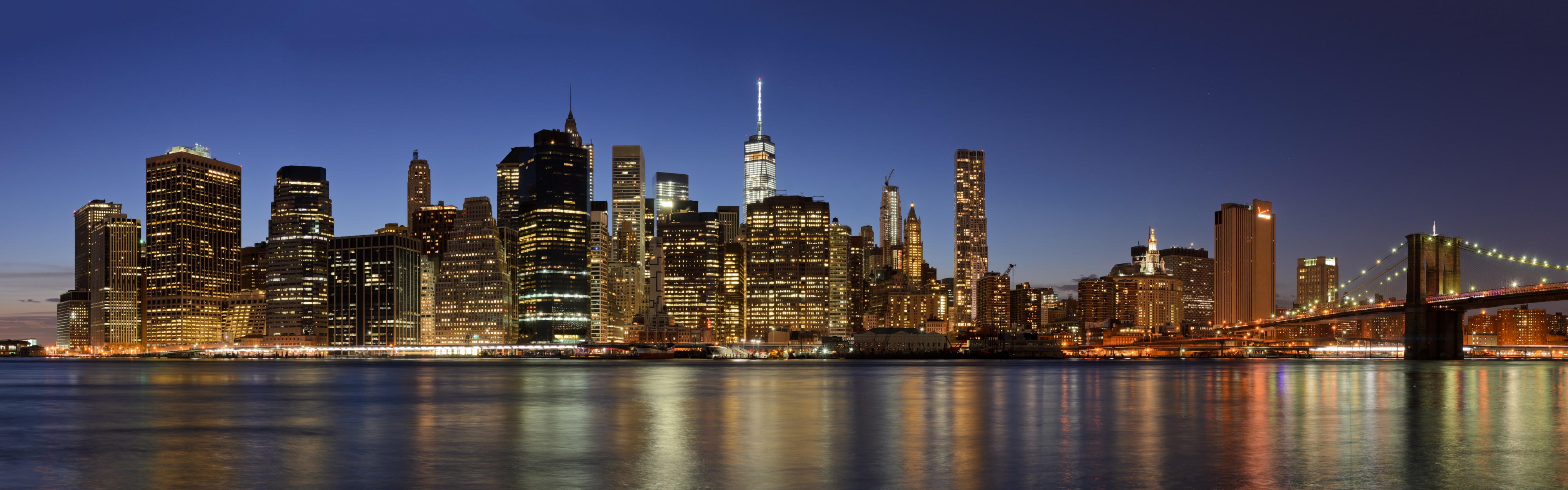 Lower Manhattan from Brooklyn May 2015 panorama