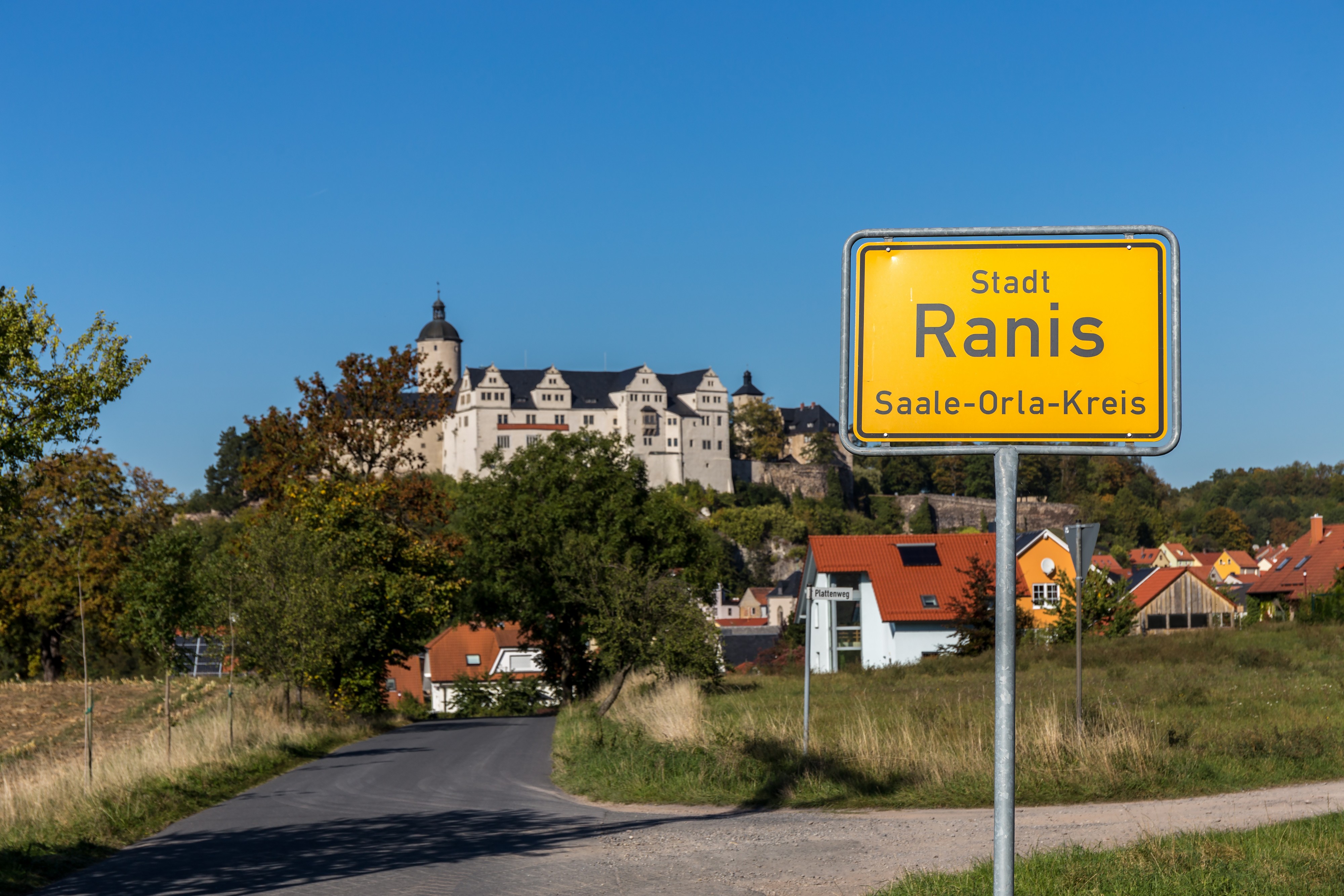 Stadt Ranis, Ortseingangsschild, 151002, ako