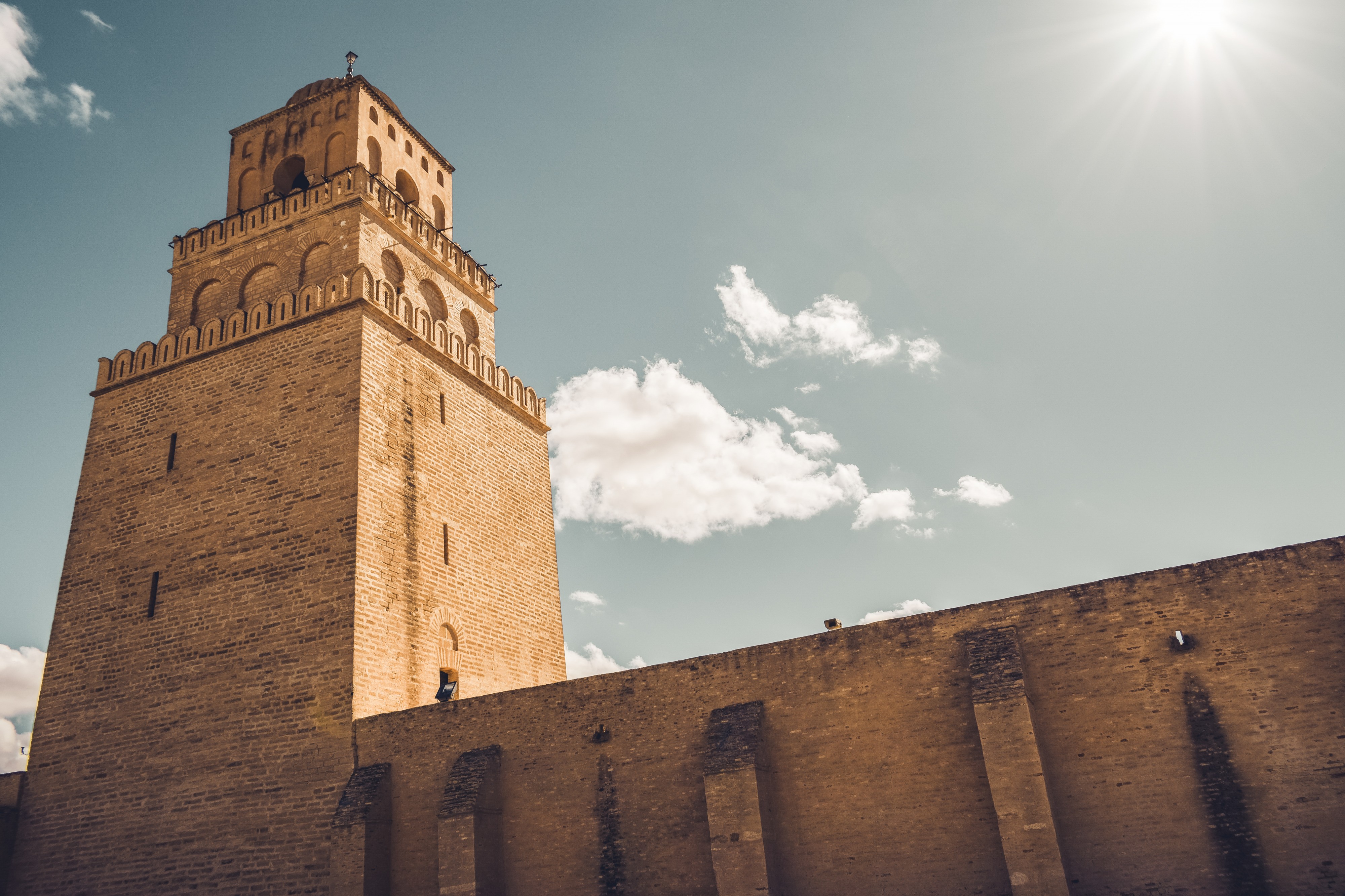 The Minaret of the Great Mosque Okba of Kairouan, Tunisia