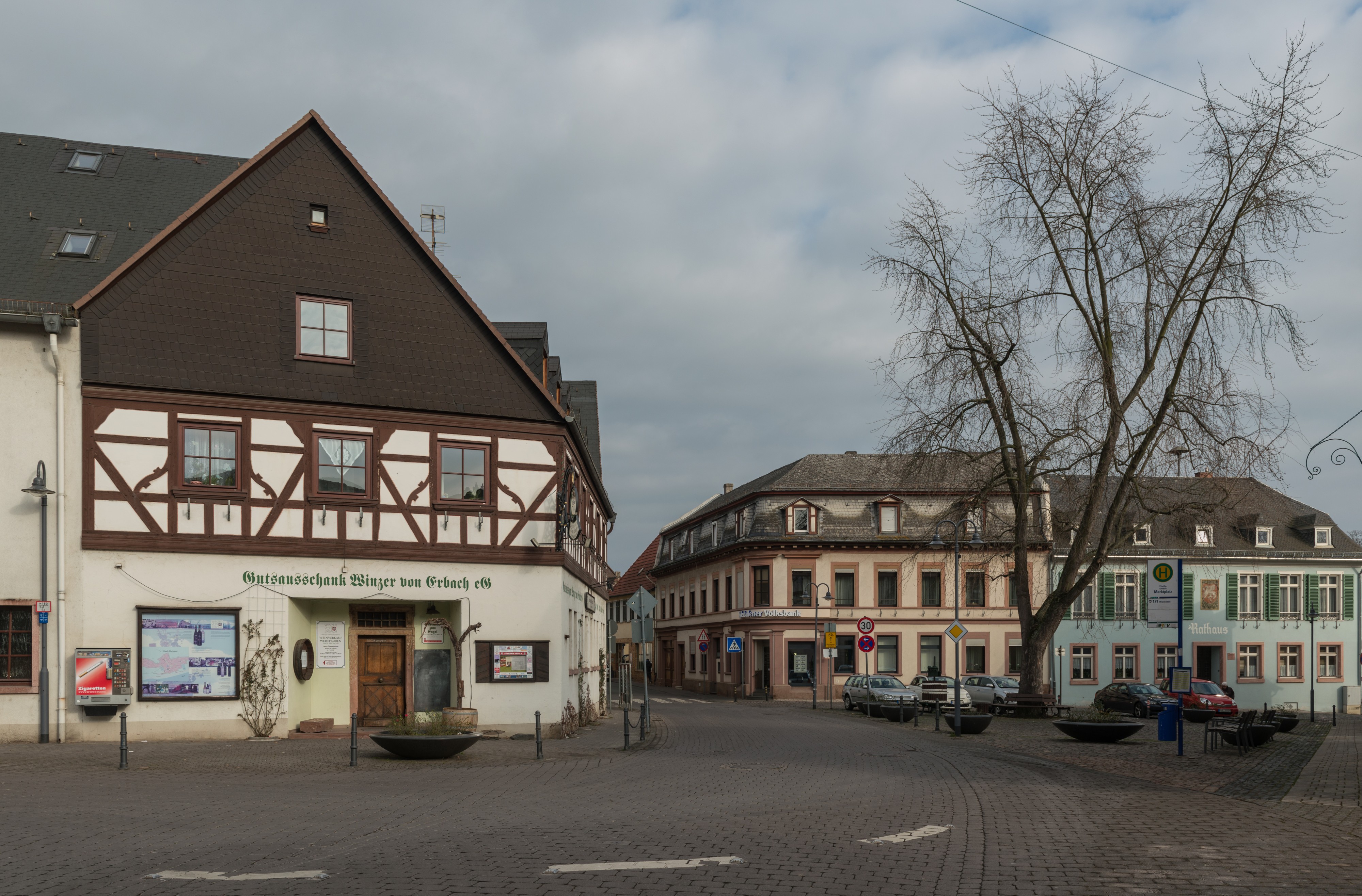 View of Erbach im Rheingau, showing market place and town hall 20150123 2