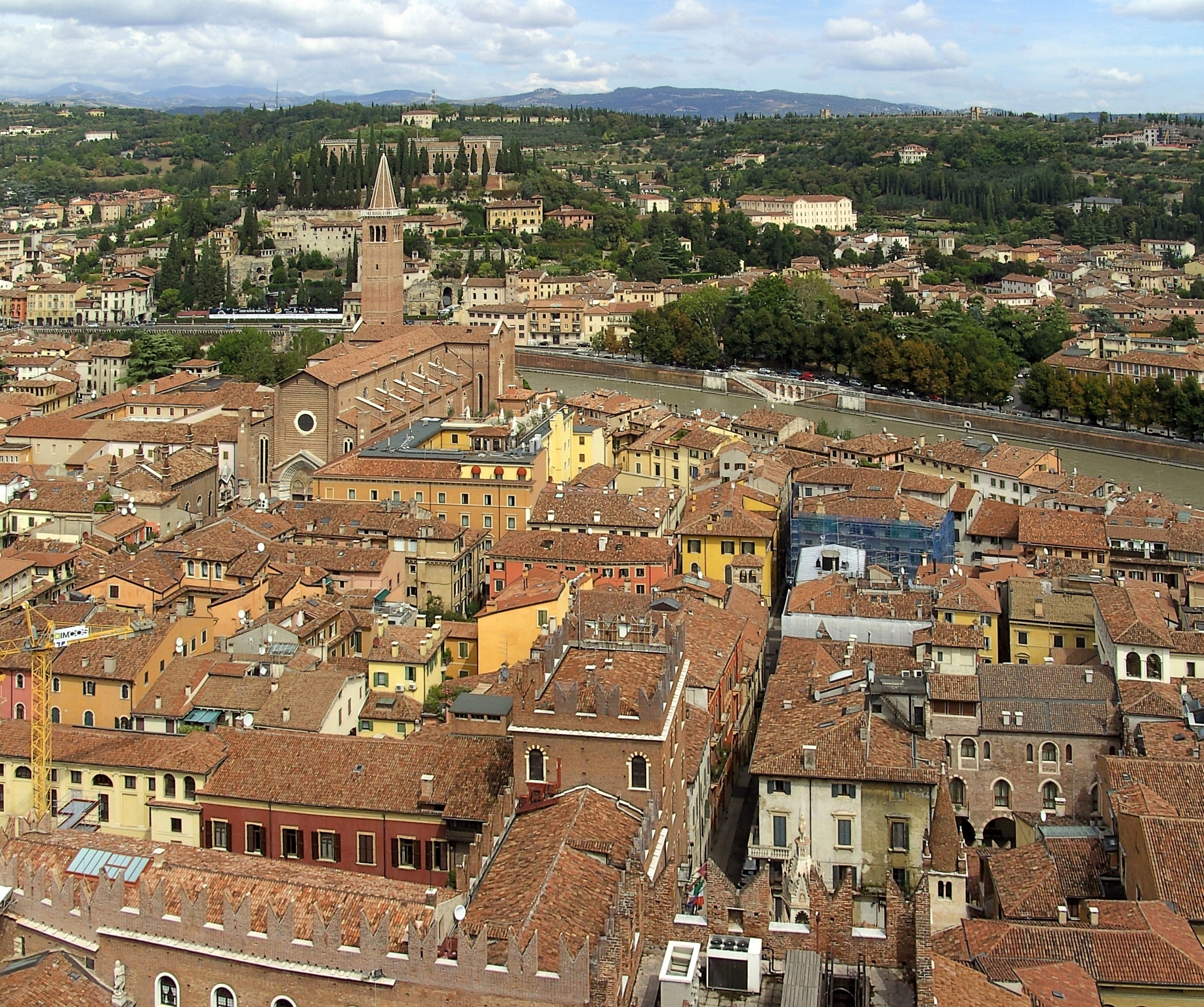 View over the Italian city of Verona
