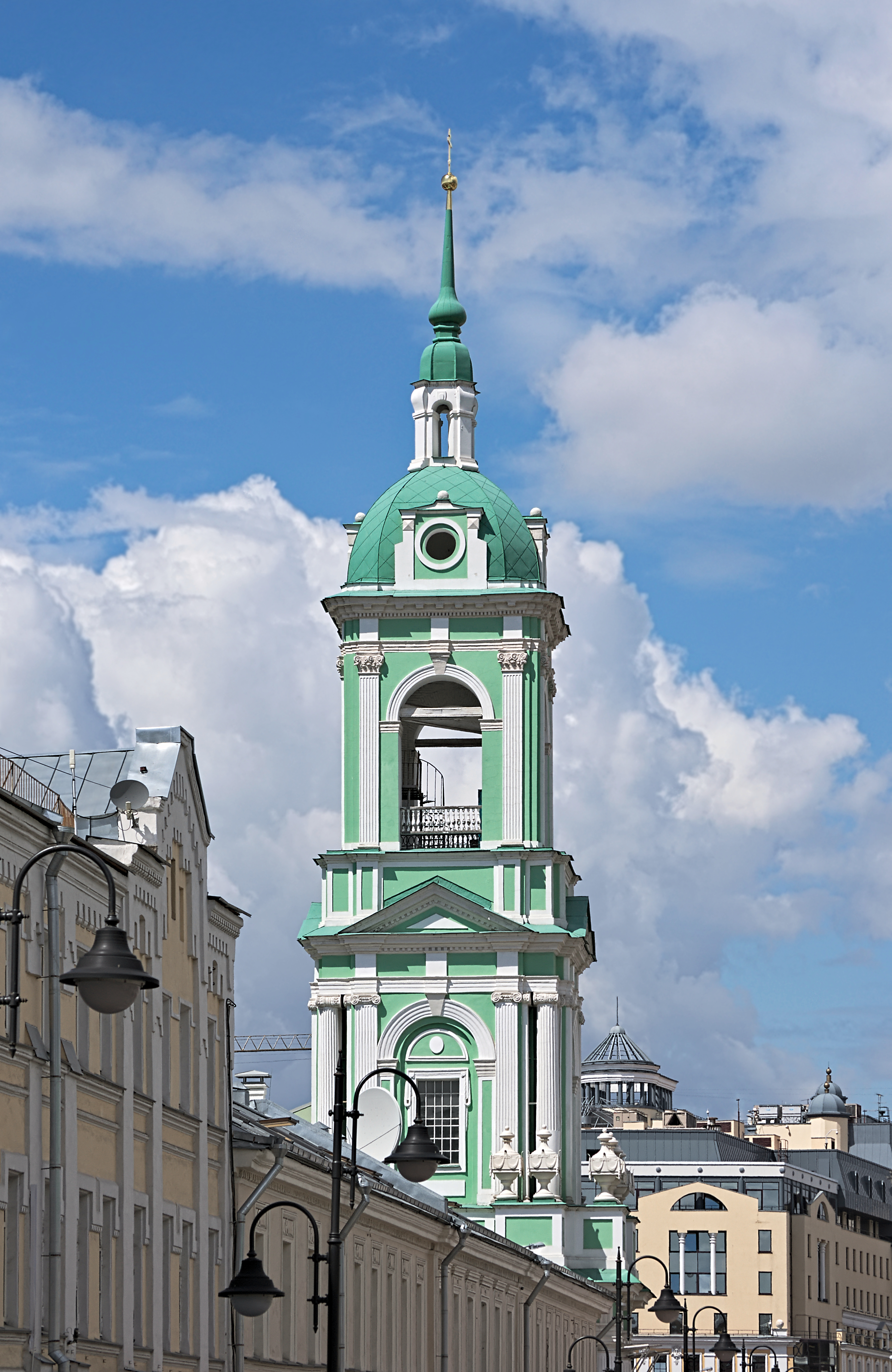 Bell tower of Church of Beheading of John the Baptist in Moscow