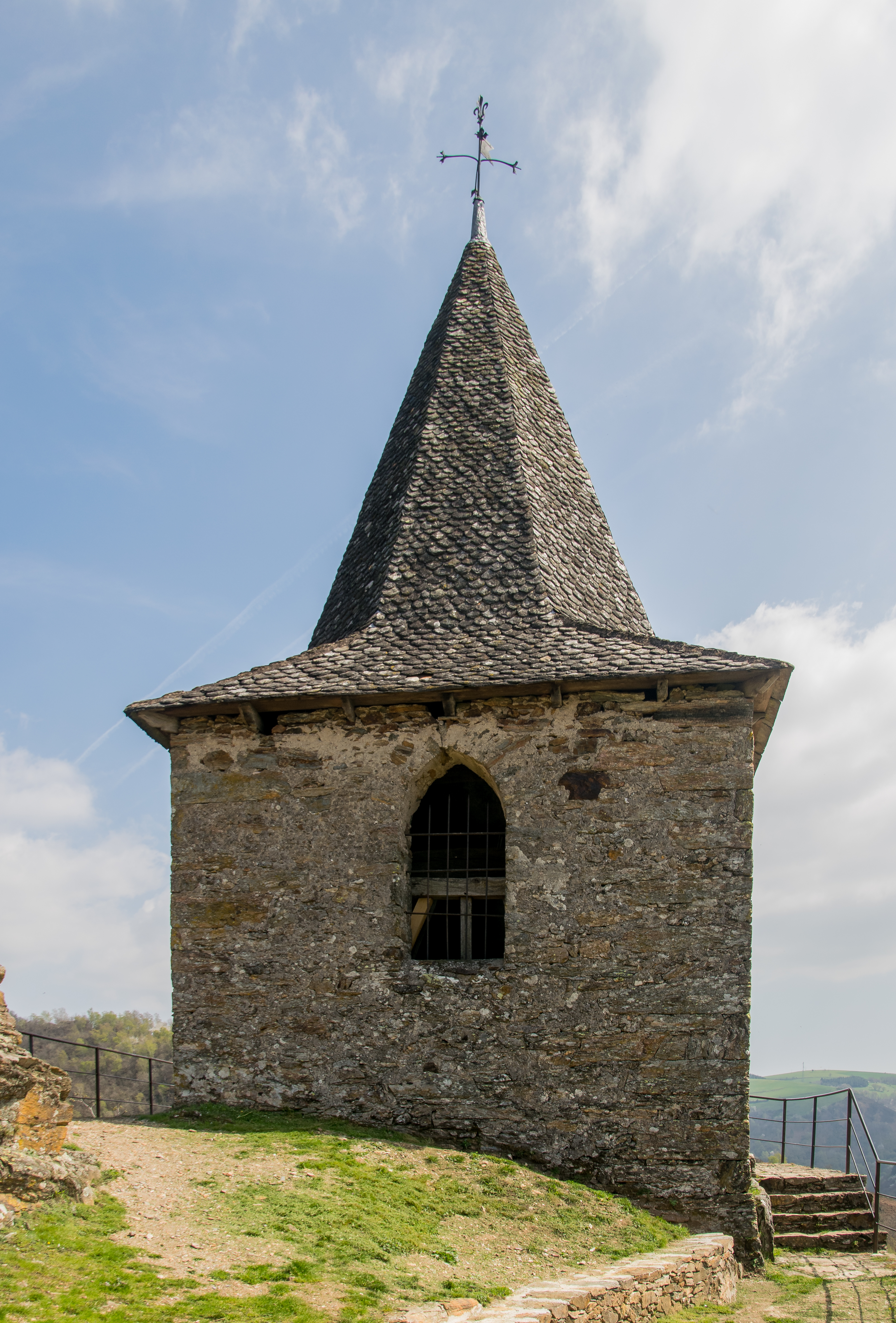 Bell tower of Saint-Roch Church in La Vinzelle