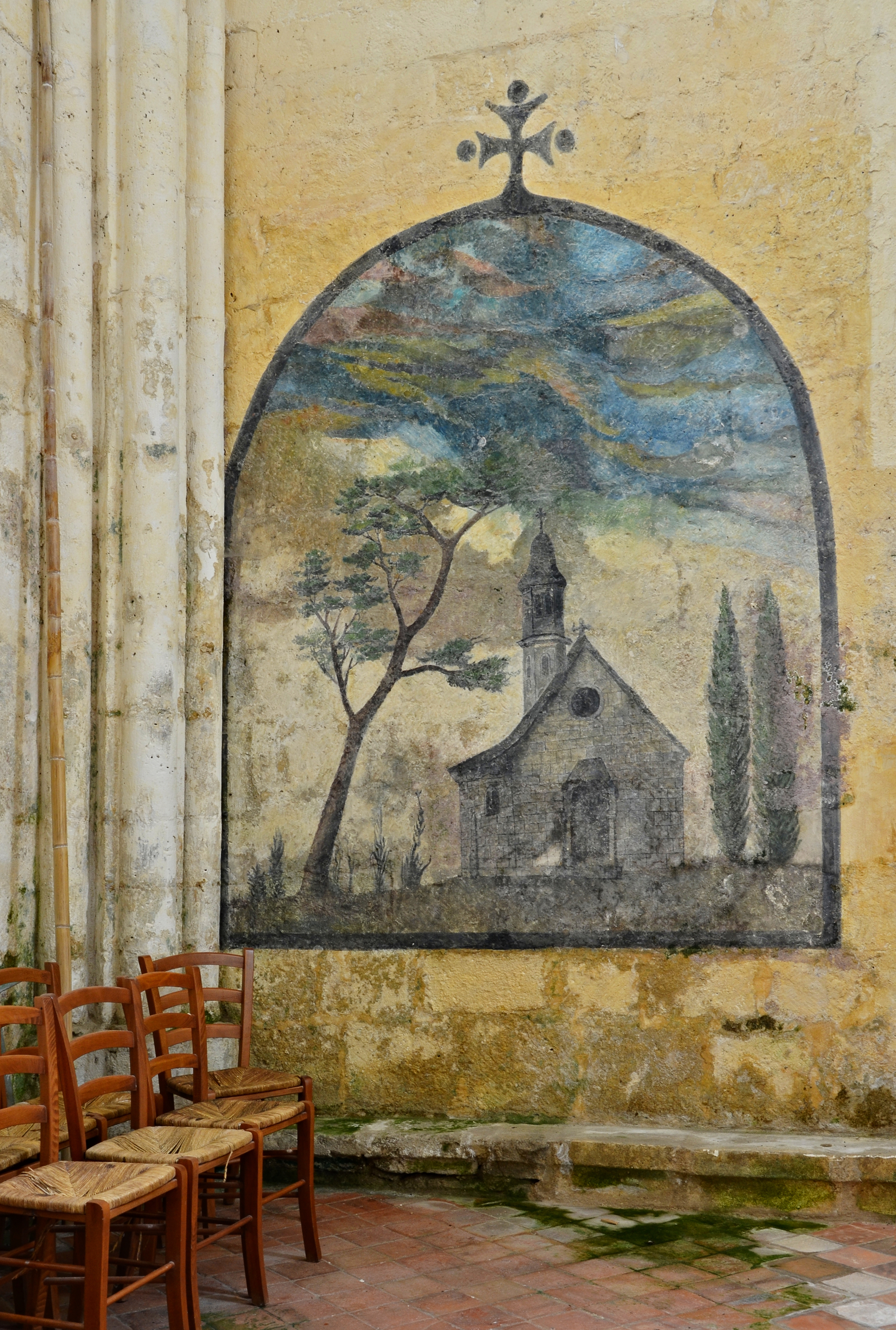 Blanzac-16 Église fresque chapelle latérale gauche 2014