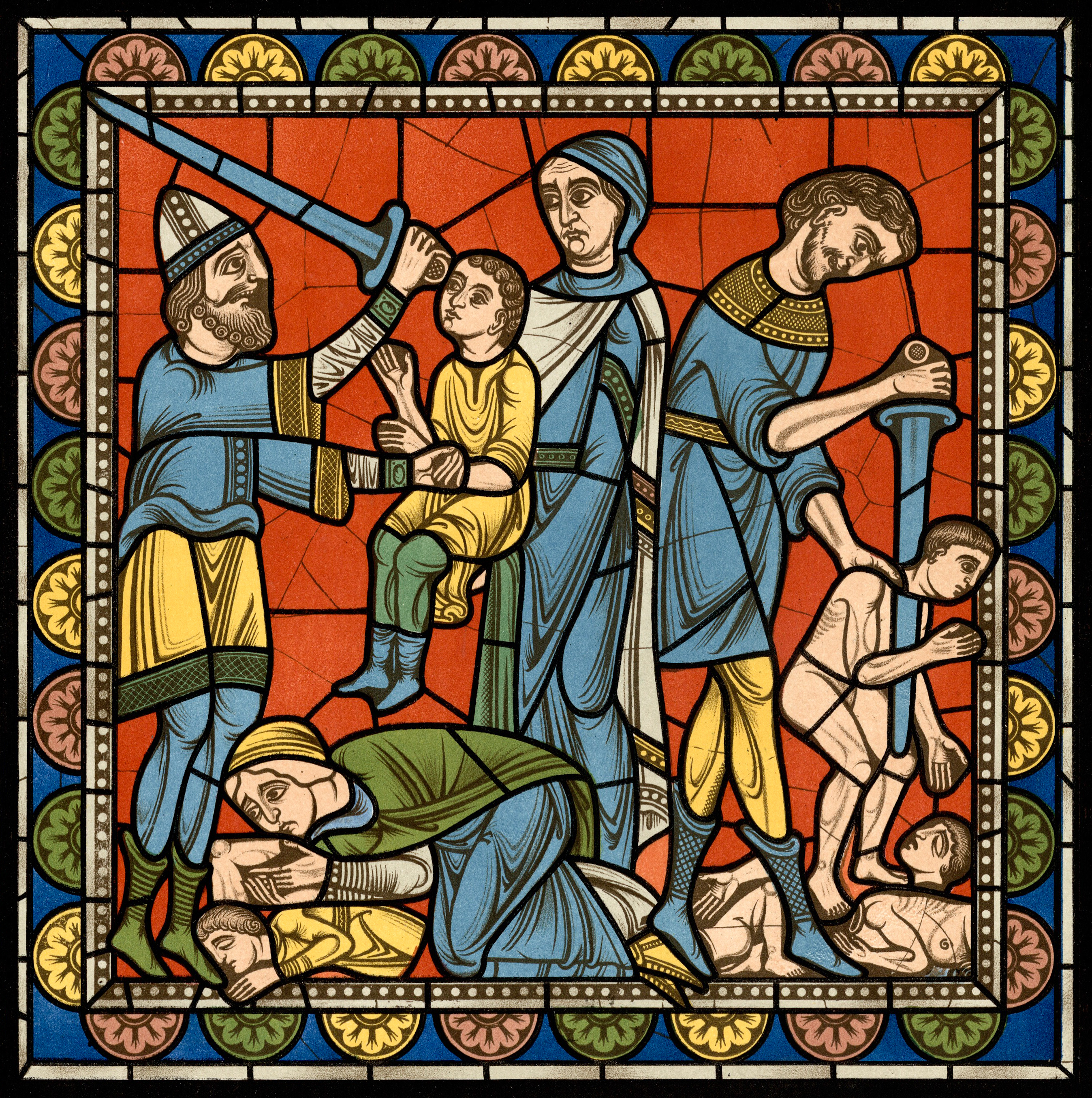 Chartres VITRAIL DE LA VIE DE JÉSUS-CHRIST Motiv 15 Suite du même sujet